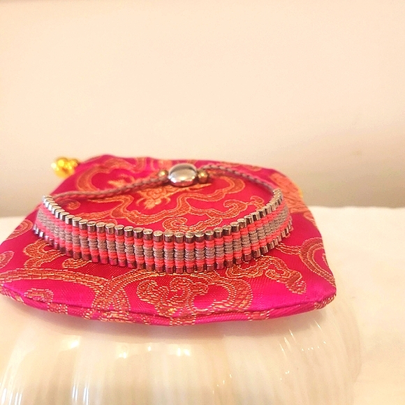 Links of London Sterling Silver & Pinks Friendship Bracelet - Picture 3 of 4